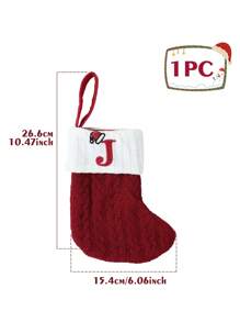 1 Meia de Natal Vintage Vermelha Tricotada, Meia de Natal Alegre com Pingente de Letra Inglesa com Capuz, Ideal para Decoração de Festa de Ano Novo de 2025, Meia de Natal Personalizada com Inicial, Decoração para Lareira, Enfeite para Árvore de Natal, Conjunto de Presente Surpresa para a Véspera de Natal, Presente de Natal, Decoração de Aniversário para Casa, Enfeite de Natal de Inverno - meias de natal - Ver 28