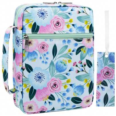 圣经封面，圣经封面女士圣经包带书签便携式圣经手提包适合女孩作为天主教基督徒礼物，学习圣经，女士手提包，IPxd 包，用于圣经研究，户外，日常通勤