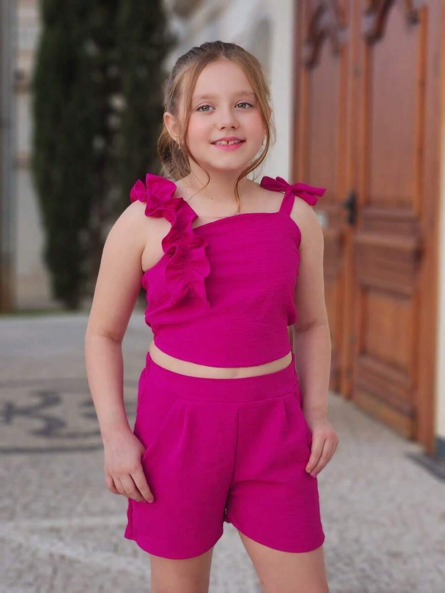 Set For Girls Summer Children's And Youth Girl's Clothing - Màu tím - Xem 1