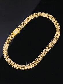 1 件全水钻 H 形设计项链手链套装，闪亮嘻哈风格男女珠宝，适合派对和日常佩戴 - 項鍊 - 查看 9