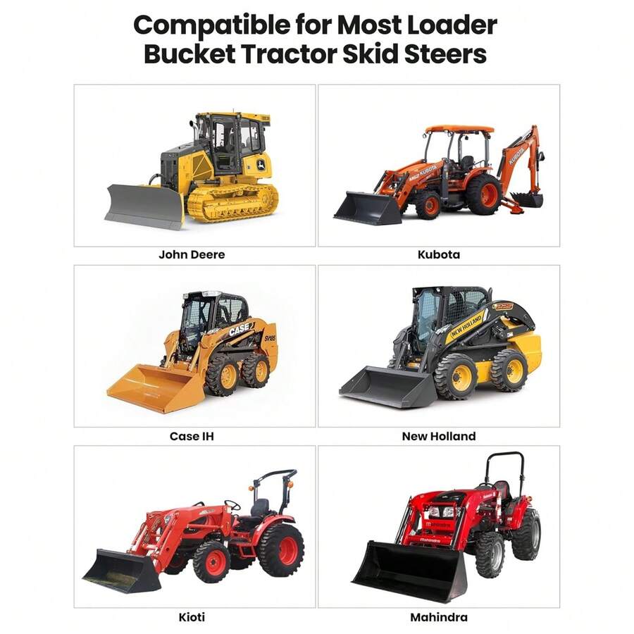 43/60" Heavy Duty ClampOn Pallet Forks With Adjustable Stabilizer Bar