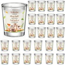 Conelist 25 Pcs Baby Shower Favors Votive Scented Candles Bulk Clear Glass Gender Reveal Candle Baby Shower Candle Favors Baby Shower Return Gifts For Girls And Boys Guests Party (Animal) - Multicolor - View 1