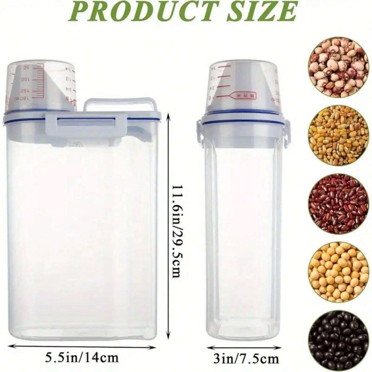 Plastic Laundry Detergent Dispenser With Lid LeakProof, Sealed