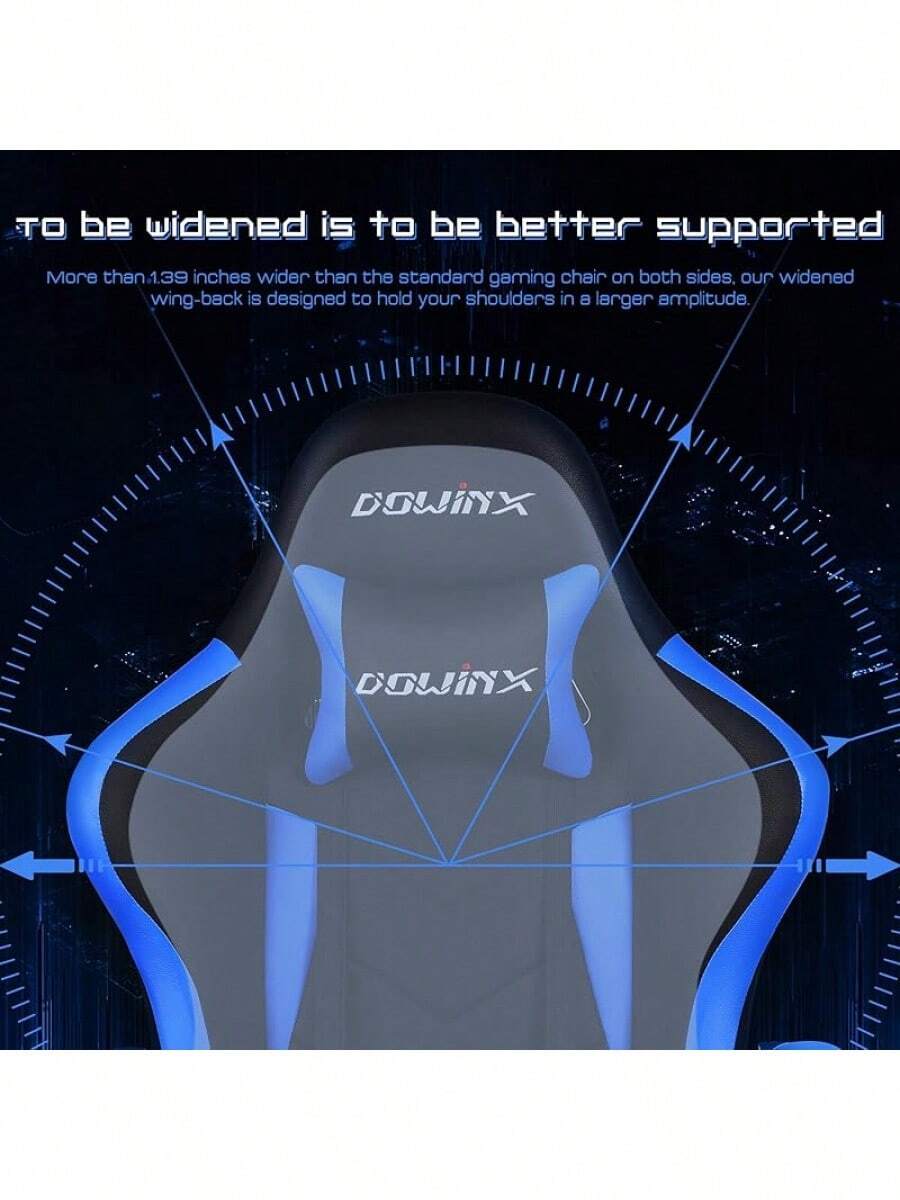 Dowinx Gaming Chair Ergonomic Racing Style Recliner With Massage Lumbar