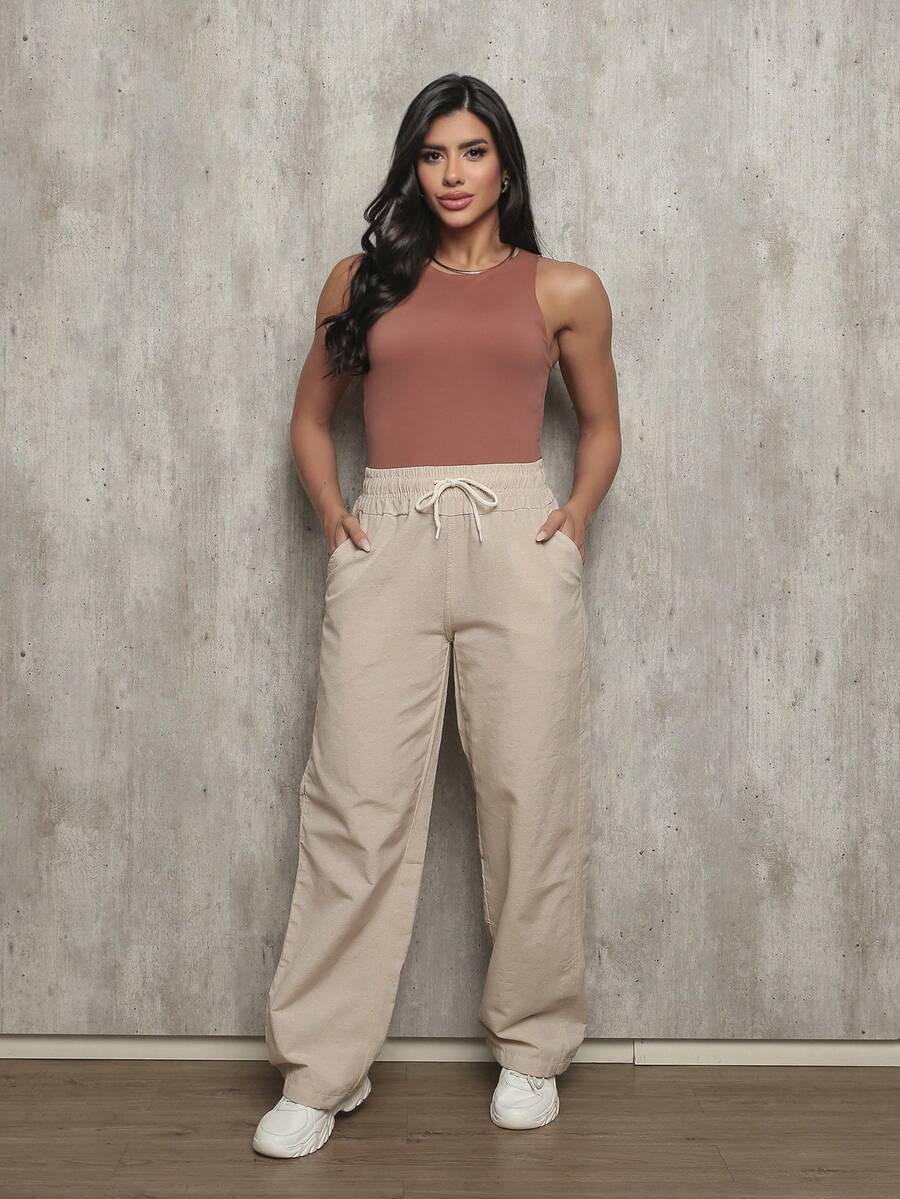 Women's Linen Wide Leg Pants Casual Stylish