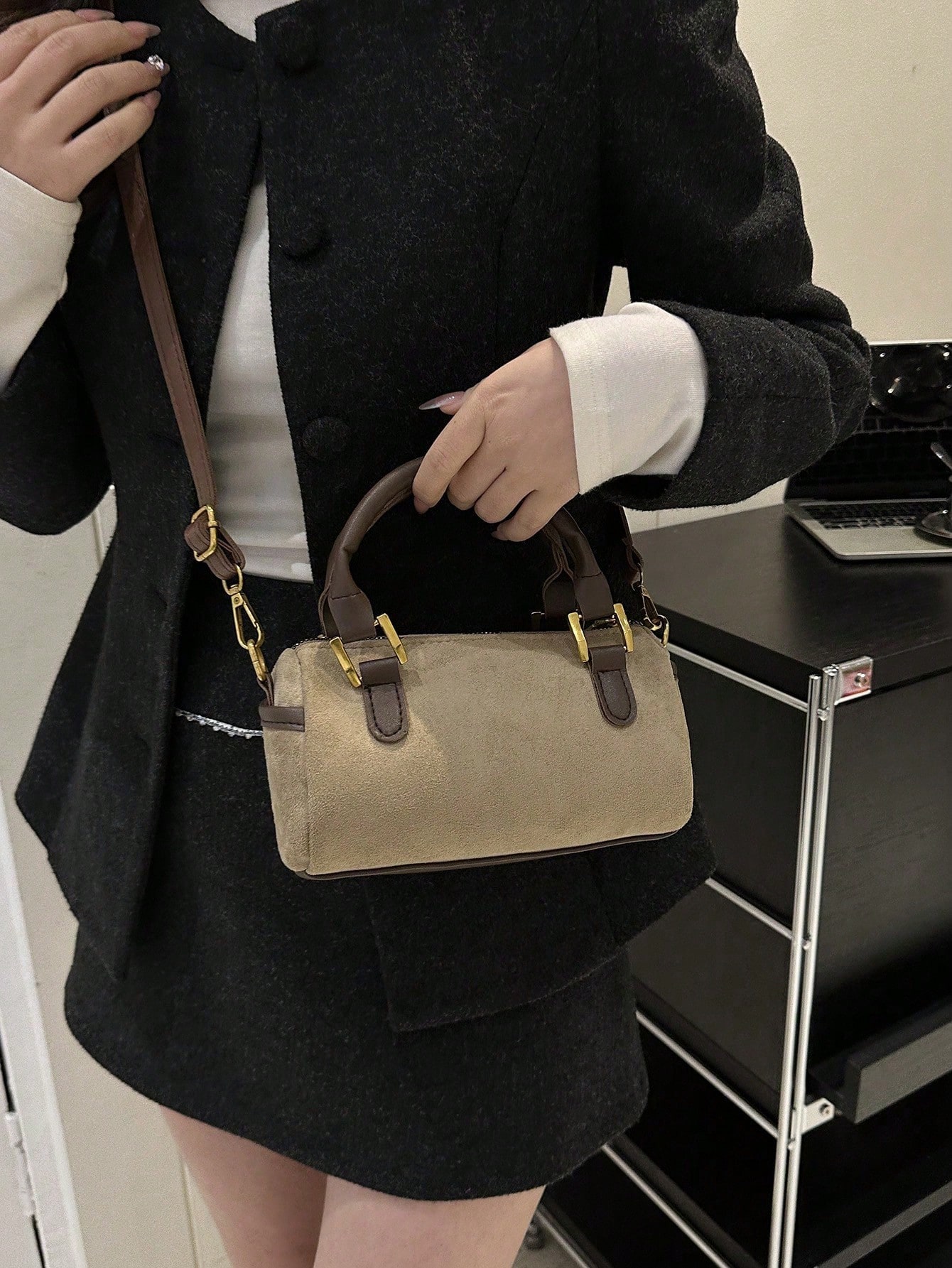 حقيبة يد عصرية لفاخرة للسيدات ، حقيبة كتف وحقيبة ر...