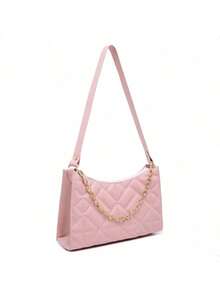 Women's Small Crossbody And Side Strap Bag New Half Moon Bag - Màu hồng gỉ - Xem 2