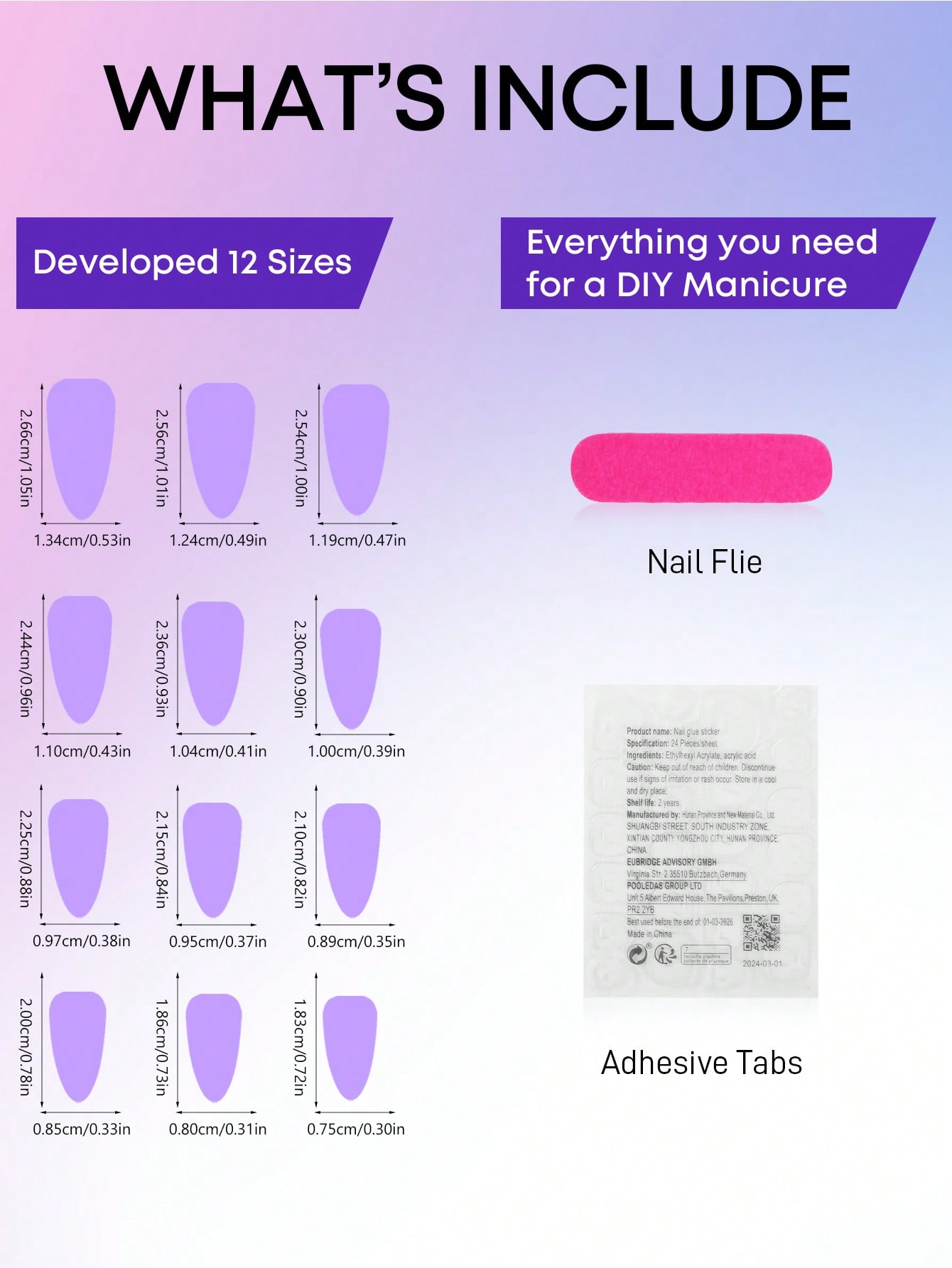 24PCS أظافر مزيفة بالضغط متوسطة الحجم على شكل لوز...