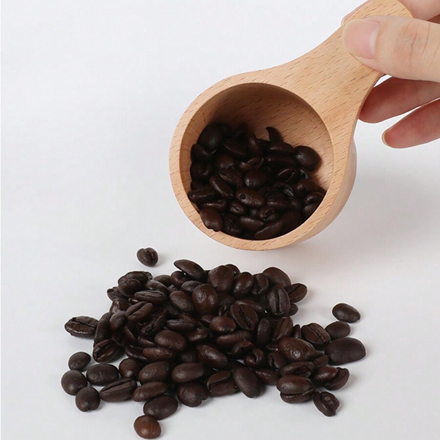 1pc/4pcs Wooden Quality Spoon Seasoning Spoon Coffee Bean Measuring Cup