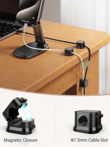 3pcs Magnetic Cord Holder Cable Clips Appliance Cord Organizer Adhesive Cable Management Wire Phone USB Charger Cable Holder Keeper Organizer For Desk Cable Management Strong Adhesive Wire Cord Holder Keeper For Home Office Car Wall Nightstand Desk Cable Cord Organizer Travel Essentials