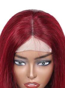 99J Burgundy Lace Closure Bob Wigs Human Hair Pre Plucked 8-16 Inch Red Bob Wig Human Hair 4x4 Frontal Lace Wig Human Hair Wigs For Women Human Hair Wine Red Color Halloween Costumes - S99J - View 6