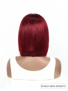99J Burgundy Lace Closure Bob Wigs Human Hair Pre Plucked 8-16 Inch Red Bob Wig Human Hair 4x4 Frontal Lace Wig Human Hair Wigs For Women Human Hair Wine Red Color Halloween Costumes - S99J - View 5