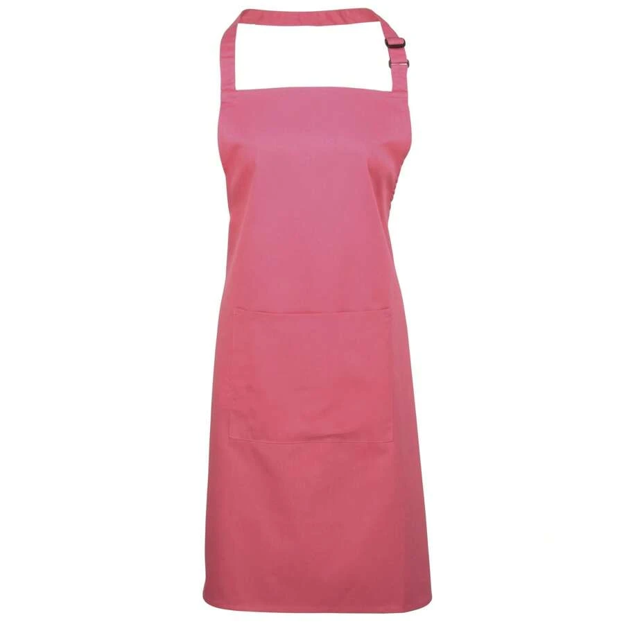 Premier Ladies/Womens Colours Bip Apron With Pocket / Workwear (Fuchsia) - Pink - View 1