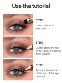 1 支防水液体眼线笔，黑色和白色，持久防晕染眼线笔，涂抹顺滑，易于使用，非常适合万圣节化妆，是母亲节和圣诞节的绝佳礼物 - 白色 - 查看 4