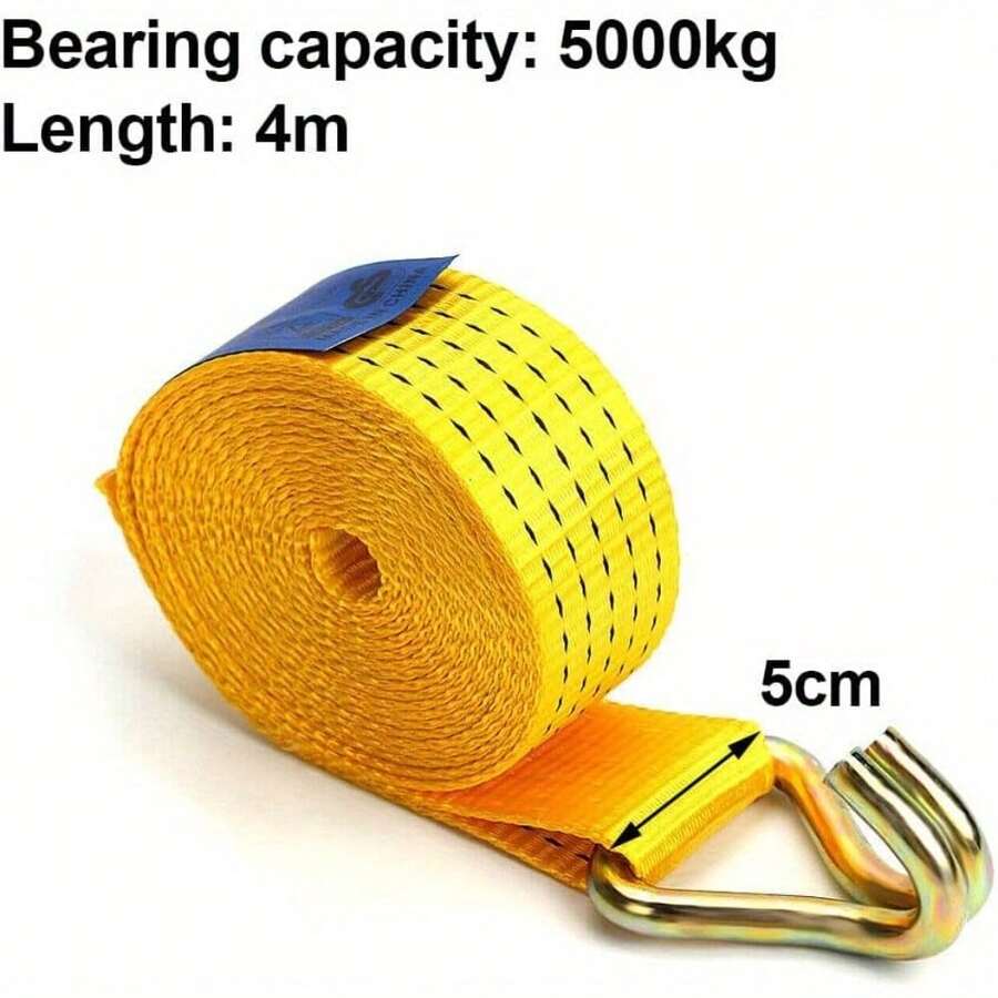 4 Set 5000kg 4M Heavy Duty Ratchet Straps With Hooks Tie Down Straps