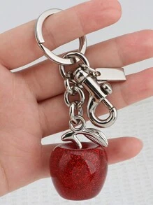1 Piece Of Oversized Apple Keychain Pendant - Bag Charm Pendant - A Good Choice As A Halloween And Christmas Holiday Gift - Oversized Cherry Pendant - Fashionable Apple Pendant Accessories Ladies Bag Car Accessories School
