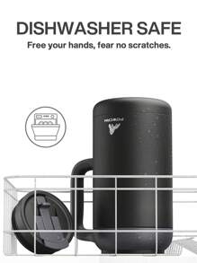 Cốc sứ 64oz có tay cầm, nắp 2 trong 1 tích hợp ống hút, giữ nhiệt 36 giờ, an toàn khi rửa bằng máy rửa chén, chống rò rỉ, đế chống trượt, bình nước giữ nhiệt bằng thép không gỉ, thích hợp cho gia đình, văn phòng và phòng tập gym (Xanh dương đậm) - màu đen - Xem 7