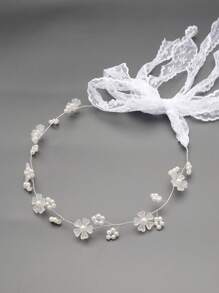 1 件花卉印花休闲优雅铁质新娘头饰，适合女性日常穿着、婚礼、宴会和特殊场合