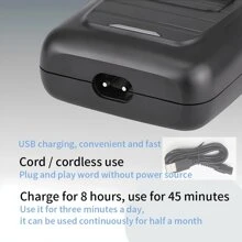 Afeitadora recargable inalámbrica Kemei para hombres, con doble hoja, afeitadora recíproca para barba, cuidado facial, multifunción, recortadora potente KM-1102 USB