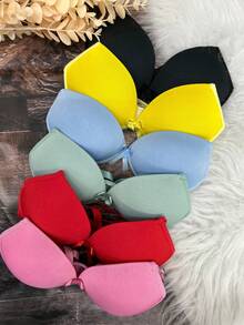 Kit 4 Children's Bra For Girls, Mixed Plain And Printed, Adjustable With Comfortable Cup - Nhiều màu - Xem 6