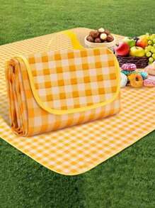 1pc Portable Picnic Mat, Outdoor Picnic Blanket For Spring/Summer, Party Table Cover, Waterproof Pad, Beach Mat, Camping Picnic Pad For Lawn
