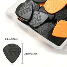 Non-Slip Guitar Picks Acoustic Electric Bass Plectrum Mediator -1.4mm Thickness -Fast Picking Guitar Accessories - Multicolor - View 2