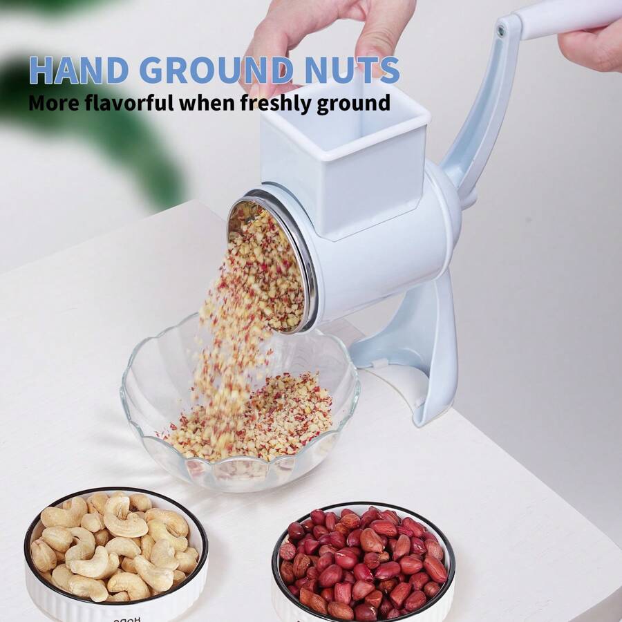Broyeur à Noix Manuel à Manivelle - Idéal Pour Amandes, Noisettes, Noix De Pécan Et Épices (Brun)