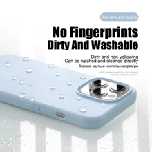 1 件豪华液体硅胶手机壳适用于 Apple Phone 17 Air 16e 11 13 12 14 15 Pro Max 手机壳 Phone 16 Pro Max 防震保护套 - 淺藍色 - 查看 5