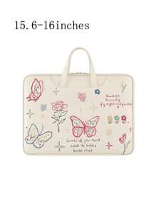 笔记本电脑包，便携式笔记本电脑包，女生适用，内置保护套，兼容13-13.6英寸、14-15英寸、15.6-16英寸笔记本电脑，教室笔记本电脑包，教室包，教师收纳包，教室整理包 - 白色 - 查看 10