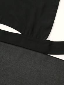 2pcs Women Muslim Classic Solid Color Turban Mask + Long Scarf Set, Windproof, UV Protection, Breathable, Comfortable Headband Face Veil, Suitable For Daily Outdoor Use - Mask + Long Scarf Combination - View 6