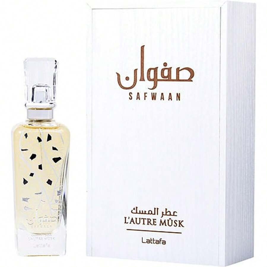 Lattafa Safwaan L'Autre Musk By Lattafa Unisex White Musk, Coconut, Amber, Iris, Heliotrope  Eau De Parfum Spray 3.4 Oz