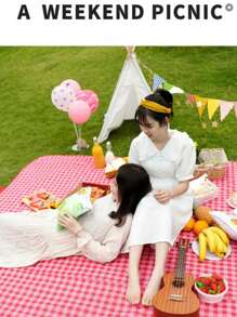 1pc Portable Picnic Mat, Outdoor Picnic Blanket For Spring/Summer, Party Table Cover, Waterproof Pad, Beach Mat, Camping Picnic Pad For Lawn