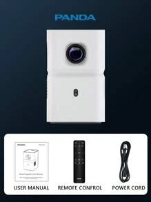 جهاز عرض PANDA PF03 الصغير الذكي بنظام أندرويد ودعم واي فاي 6 المزدوج وتركيز كهربائي بدقة أصلية 1280x720P سينما منزلية خارجية جهاز عرض ذكي محمول أصلي للمسرح المنزلي والأفلام الخارجية والاجتماعات - قابس اتحاد أوروبي نوع C (220 إلى 240 فولت) - مشاهدة 8