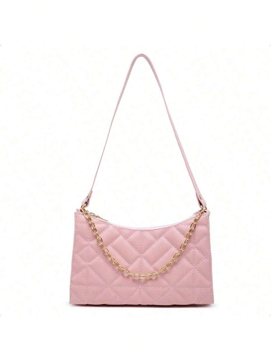 Women's Small Crossbody And Side Strap Bag New Half Moon Bag - Màu hồng gỉ - Xem 1