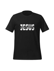100% Cotton T-Shirt Evangelical Fashion, Gospel, Shirt To Go To , Jesus And The Way The Truth The Life - 黑色 - 查看 3