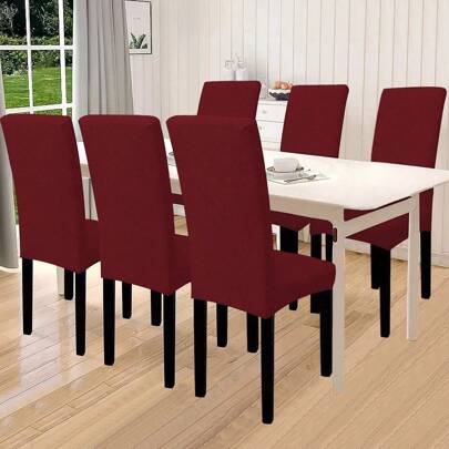6 Fundas Elásticas para sillas de comedor, Impermeables , Protege y brinda un nuevo estilo a tus sillas.