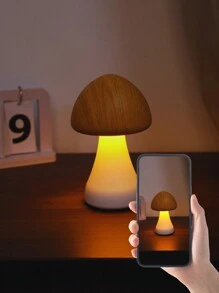 1 件现代创意 LED 蘑菇小夜灯，触摸开关 3 色/可调光 USB 可充电便携式床头灯，装饰性蘑菇台灯，适用于房间、卧室、客厅、办公室、橱柜、餐厅、酒店、户外露营 - 三色充電款 - 查看 10