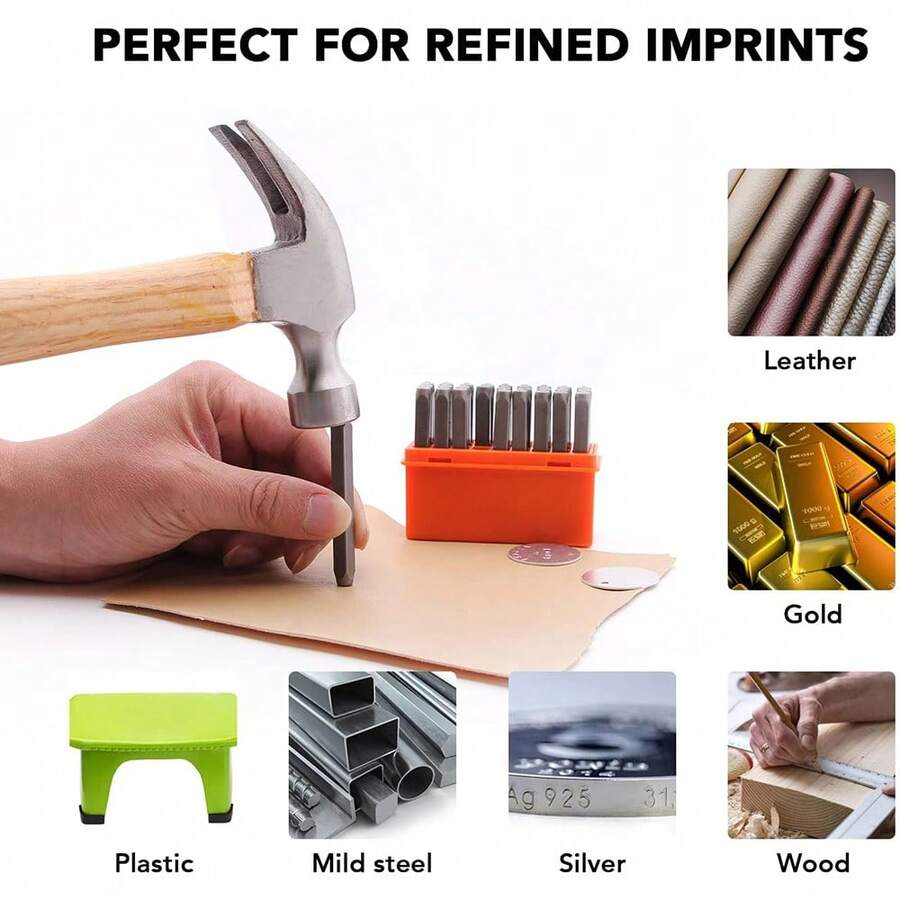 36Pcs Letter And Number Steel Metal Stamp Capital Letter And Number