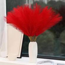 6 pièces Roseaux de quenouille artificiels pour décoration, fleurs en plumes en plastique fausses pour la décoration de la maison et du mariage. Convient pour le bureau, l'étude, le salon, les accessoires photo, la Saint-Valentin, les cadeaux d'anniversaire et de remise des diplômes, la décoration d'automne, la décoration de la maison en automne, la décoration de rentrée scolaire, les fournitures scolaires, les plantes artificielles
