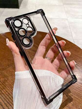 Electroplated Corner Shockproof Phone Case, Compatible With IPhone 15 Pro Max/16 Pro Max/16 Pro/14 Pro Max/14 Pro/13 Pro Max, IPhone 16, Galaxy S21 5G/S21 Ultra/S22/S22 Ultra/S23/S23 Ultra/S24/S24 Ultra 5G, A14/A33 5G/A53 5G/A54 5G/A52/A52s 5G/A15 5G/A13 4G/A22 4G/A22 5G/A34/A23 5G/S25/S25 Ultra Waterproof Anti-Fall Scratch Resistant