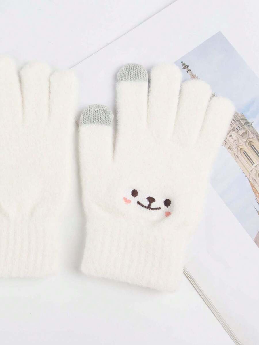 1pair Women's Warm Winter Gloves, Touchscreen Friendly, Plush, Thick