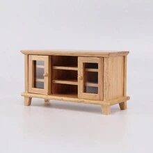 1 szt. 1:12 skala domek dla lalek drewniana szafka pod telewizor, mini komoda meblowa combo do salonu domku dla lalek, dekoracja sceny, model miniaturowy, prezent do domku dla lalek, zabawka, urodziny, Boże Narodzenie
