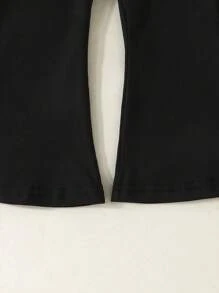 3 Packs Baby Girls' Elastic Waist Flare Leg Casual Pants, Can Be Worn Indoors & Outdoors