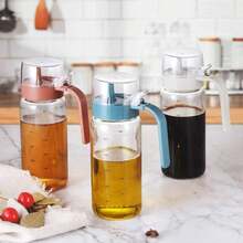 500ml Glass Oil Pot Leakproof Condiment Dispenser Bottle - 灰色 - 查看 7