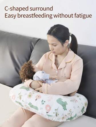 1 件 OEKO-TEX 认证孕妇哺乳婴儿枕头，可拆卸内衬，柔软亲肤