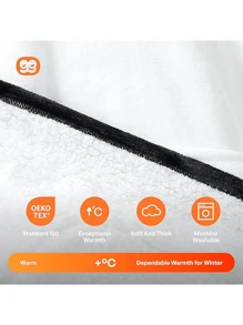 SYNCFUN Wearable Blanket Hoodie - Oversized Soft Sherpa Fleece Hooded Blanket - Warm Cozy Plush Flannel Blanket Sweatshirt Gifts - With Giant Pocket And Sleeves For Adults Women Men - 貓熊 - 查看 3