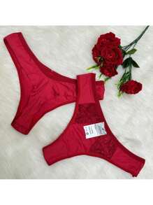 Kit With 05 Thong Panties, Lace, Microfiber, Polyamide, - Multicolor - View 10