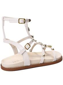 Women's Gladiator Comfortable Sandal With Lumiss Pyramid Studs - 米色 - 查看 5