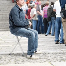 Bastón Con Asiento Plegable De 3 Apoyos - Banco - Café integral - Ver 7