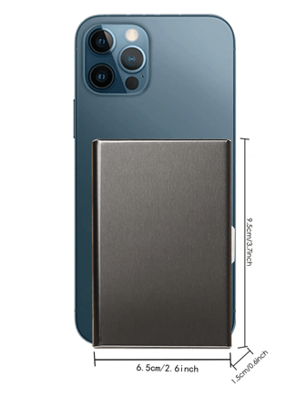 1pc ID/Credit Card Holder Wallet Block RFID Scanning, Slim Mini Metal Credit Card Case For Men Women, Anti Theft Blocking Security Protector, Convenient Portable Business Card Holder, Gift For Teacher, Holiday, Birthday